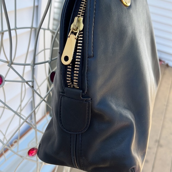 Cole haan black leather tote with braided straps and gold hardware - Picture 3 of 11